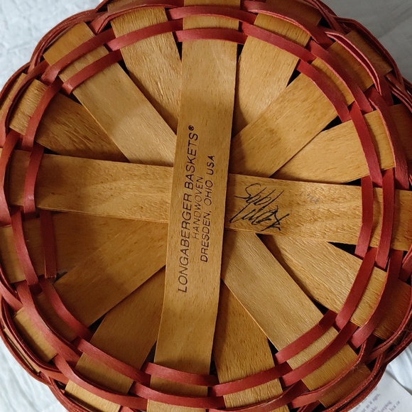 Longaberger Mother's DAY 95 Floral Lidded Basket with Handles - Picture 6 of 11